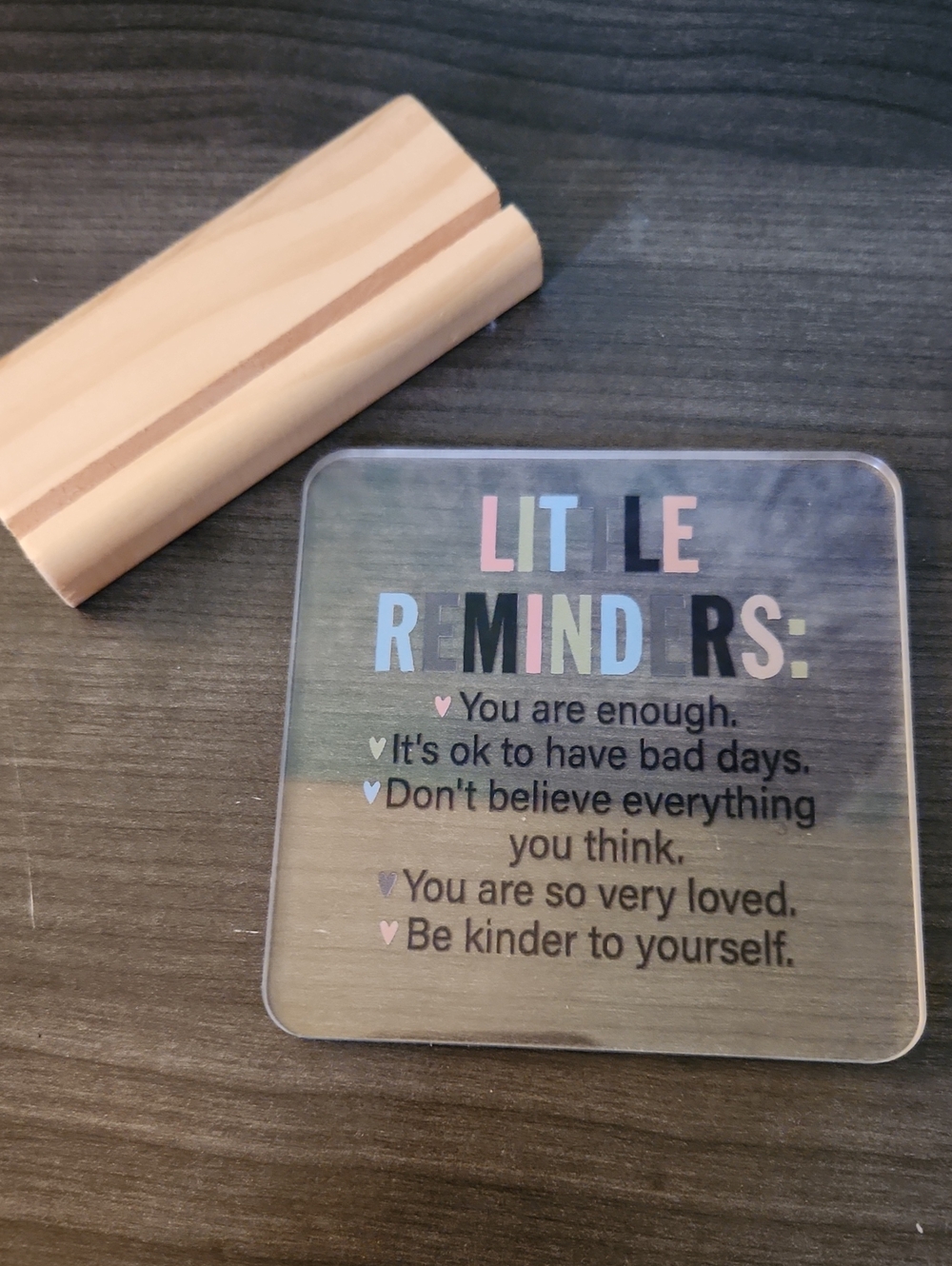 Inspirational Little Reminders Acrylic Sign - Multicolor